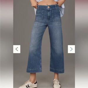 **NWT** The Colette Crop High-Rise Wide-Leg Jeans by Maeve